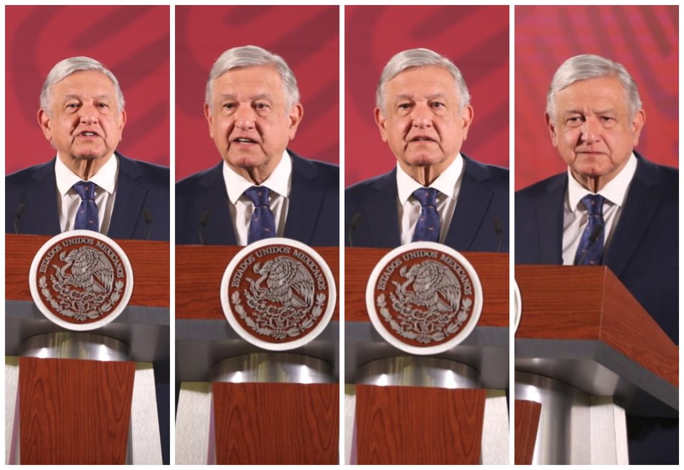 Conferencia de prensa matutina en Palacio Nacional. (Javier Ríos)