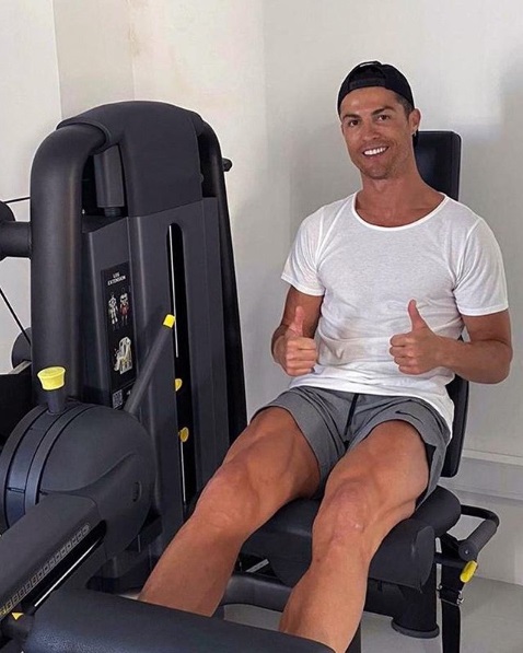 Cristiano Ronaldo ejercitándose durante la cuarentena por Covid-19 (Instagram @cristiano)