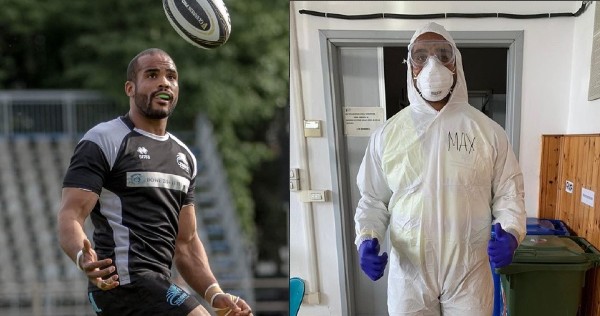 Maxime Mbandá, de estrella de rugby a conducir ambulancias ante coronavirus (Instagram @maxime.mbanda)