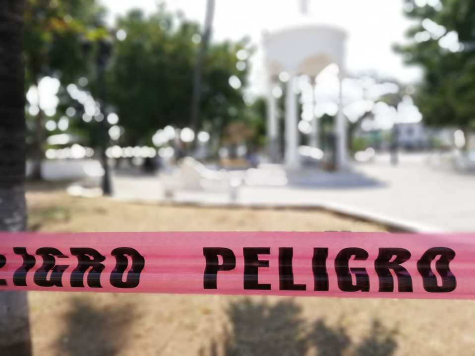 Por coronavirus cierran plaza de Altamira (Foto/PABLO REYES)
