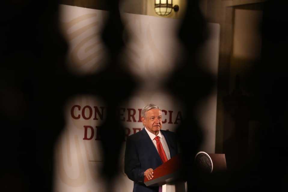 El presidente Andrés Manuel López Obrador en conferencia (Octavio Hoyos)