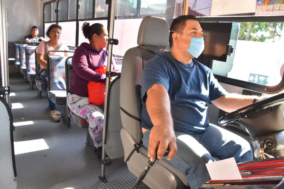 En transporte público de Salamanca implementan medidas de seguridad por Covid-19. Especial.