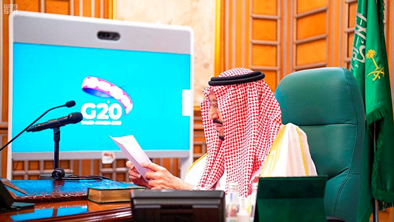 Arabia Saudí, que presidió la cumbre, llamó a los países más poderosos a luchar contra el virus. (AP)