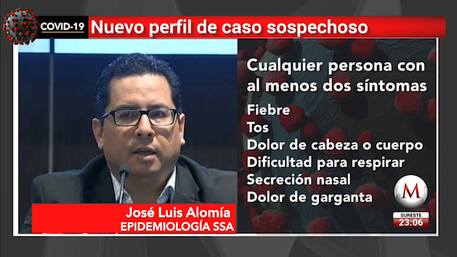 En la fase 2 cualquier persona que presente dos síntomas es sospechoso de coronavirus