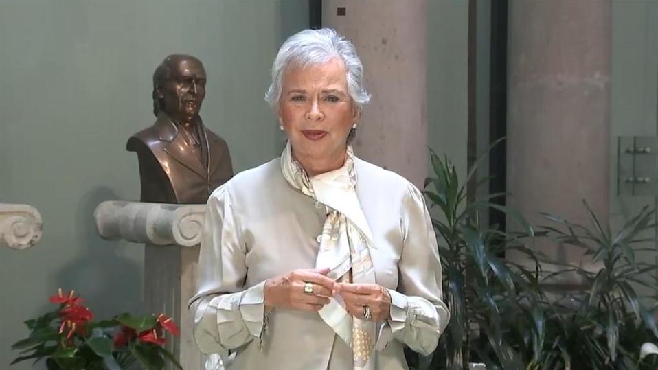 Olga Sánchez Cordero, secretaria de Gobernación. (Captura de pantalla)