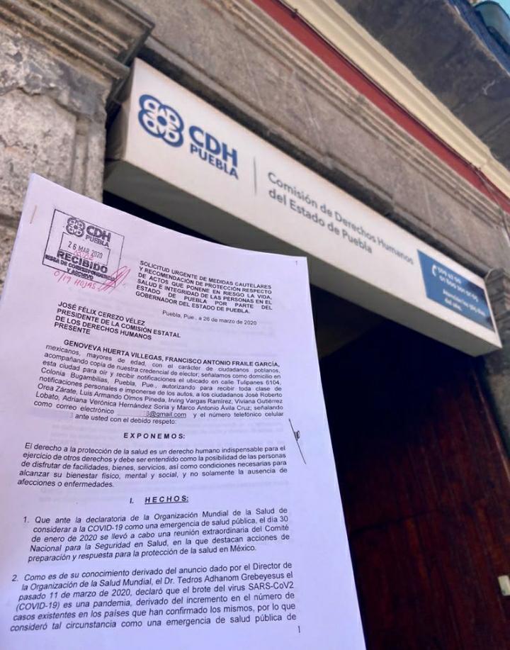 Se queja PAN con CDH tras declaraciones de Barbosa sobre coronavirus. (Especial)