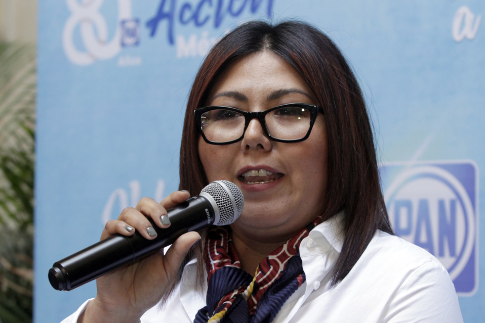 "En Acción Nacional no estamos conformes con este dictamen", expresó Genoveva Huerta Villegas, presidenta del PAN. (Agencia Enfoque)