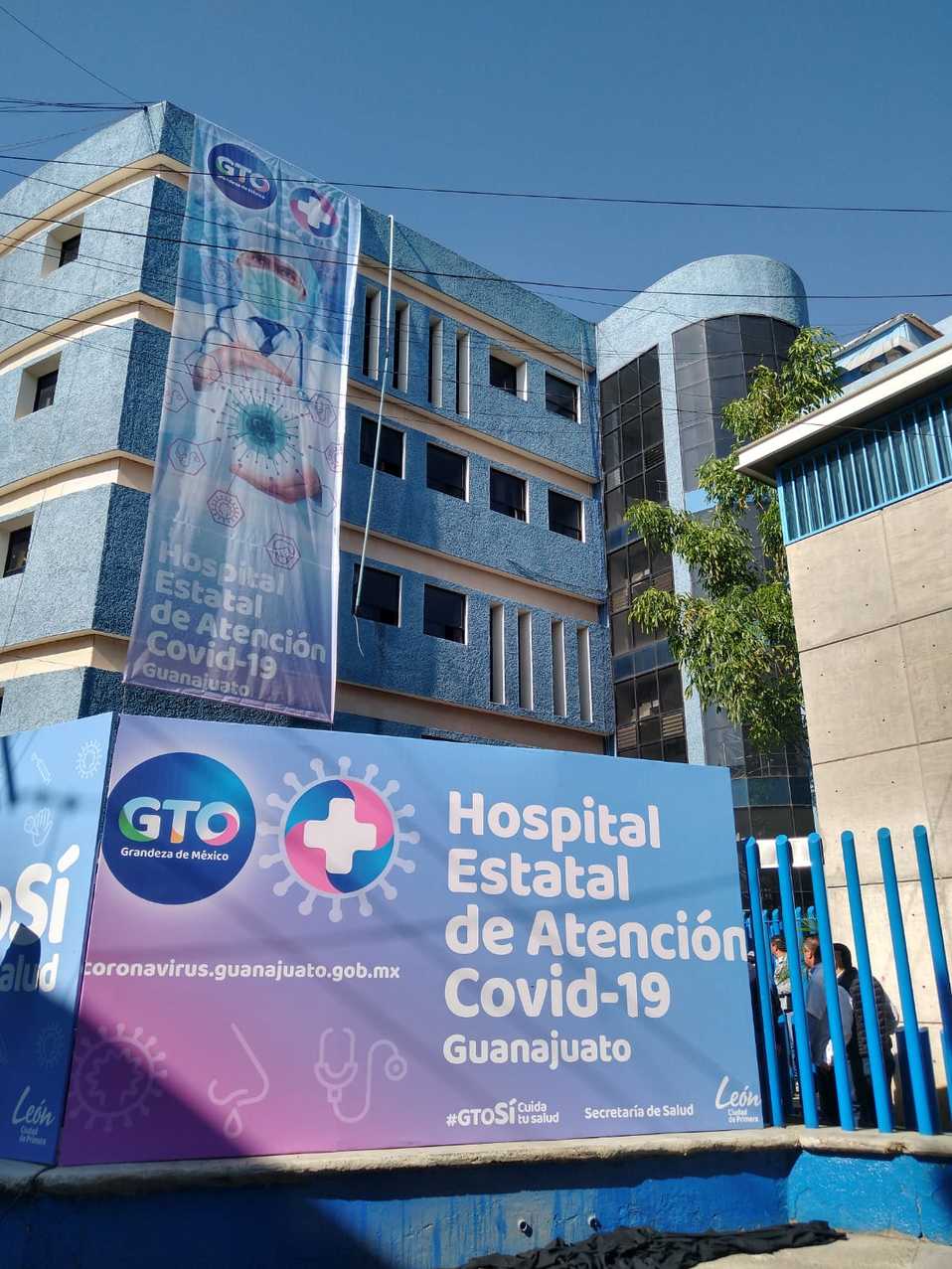 El Hospital Estatal de Atención a Pacientes con Covid, en Guanajuato, abrió sus puertas. Especial.