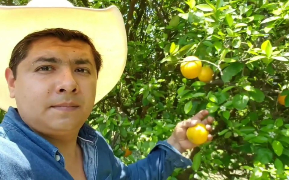Joven productor victorense donó media tonelada de naranjas a hospital (Foto/facebook).