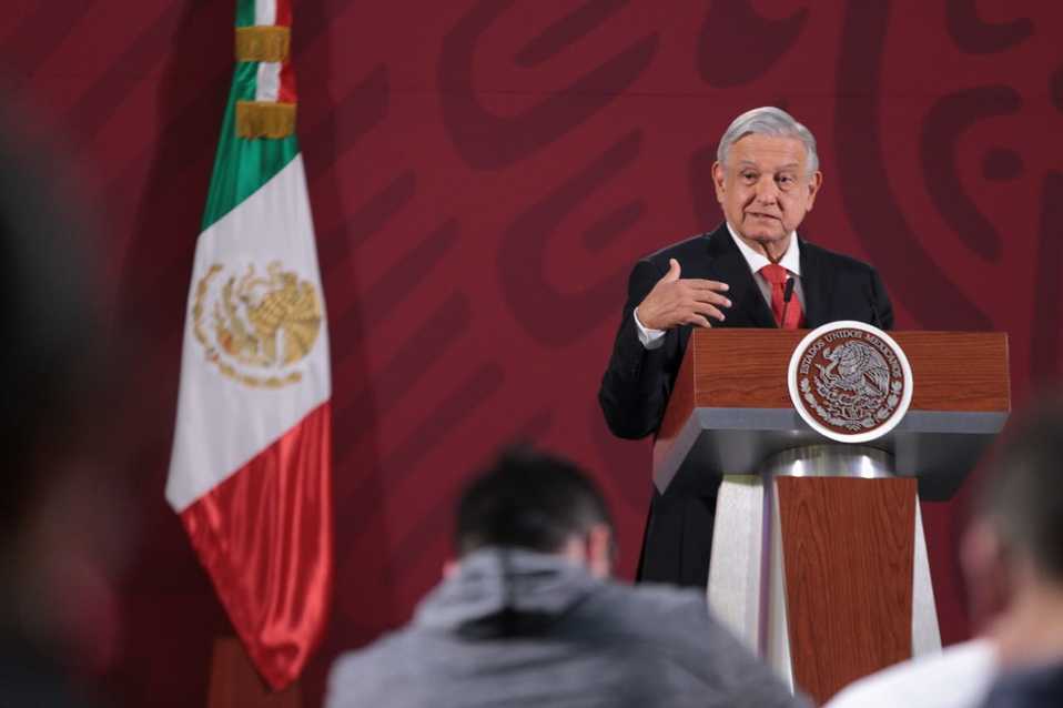 El presidente Andrés Manuel López Obrador durante conferencia (Jesús Quintanar)
