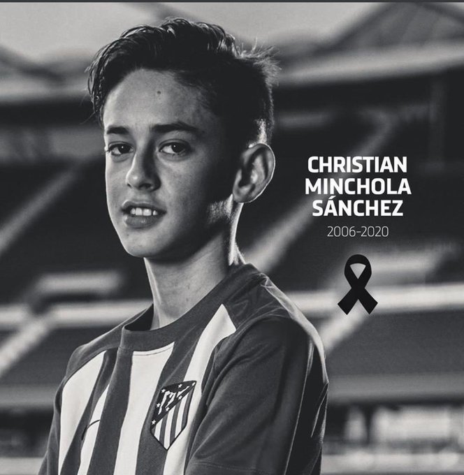 Muere Christian Minchola, promesa del Atlético de Madrid a los 14 años (Twitter @Atleti)