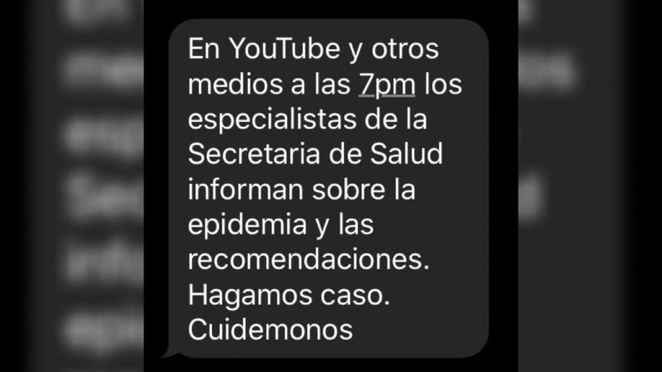 Los mensajes que algunos usuarios han recibido. (Captura de pantalla)