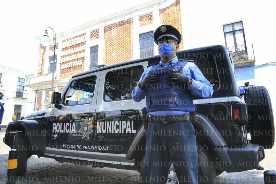 Con perifoneo a través de patrullas y drones, la SSC invita a la gente a quedarse en sus casas. (Andrés Lobato)