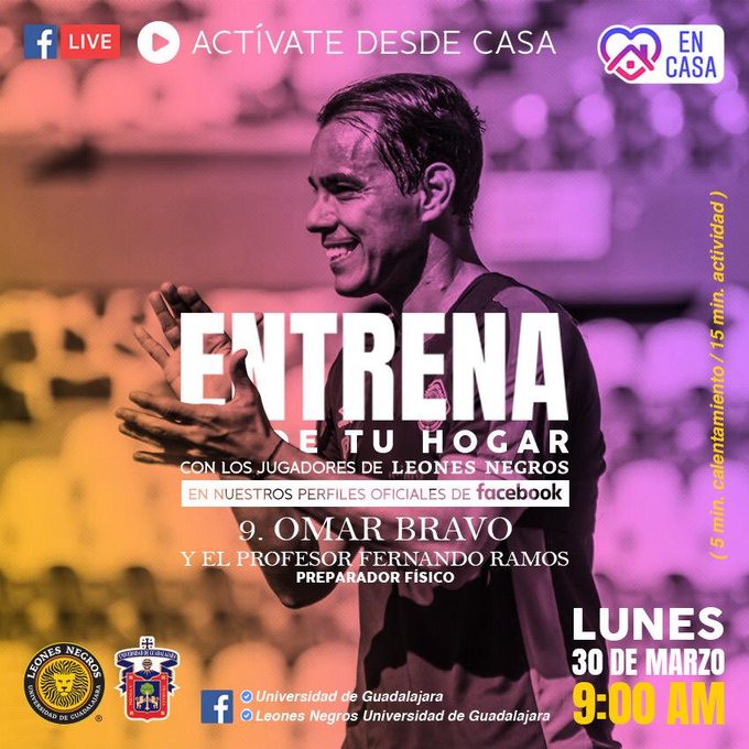 Leones Negros comparte entrenamientos para los aficionados a través de sus redes sociales. (Cortesía)