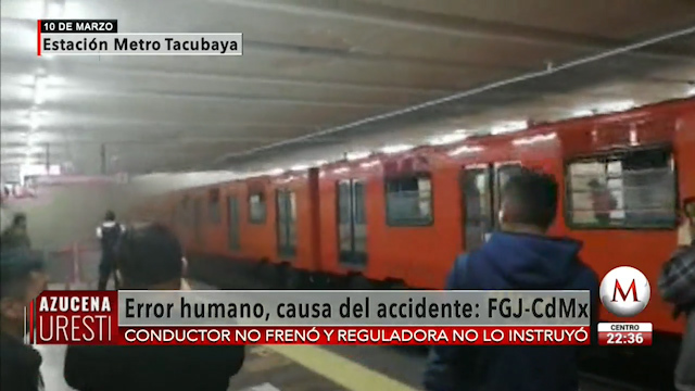 Esta fue la causa del choque entre dos trenes en el Metro Tacubaya