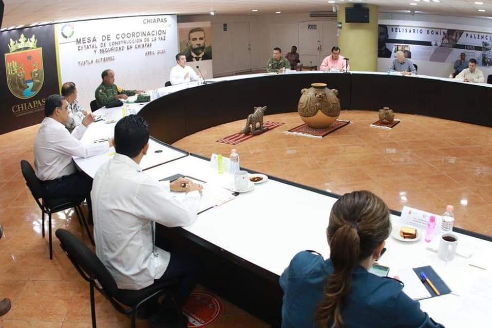 Mesa de Seguridad Estatal de Chiapas./ Especial