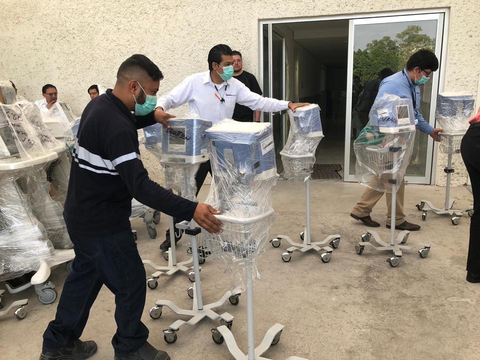 50 respiradores fueron donados al IMSS para pacientes de coronavirus. (Twitter | @FundacionIMSS)