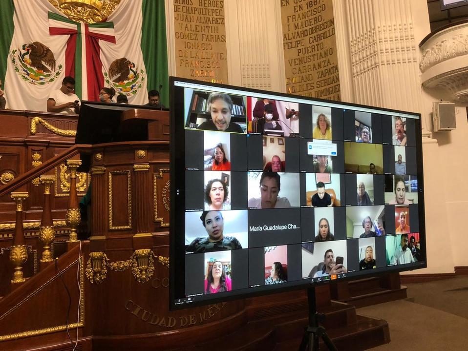 Sesión virtual del Congreso de CdMx.