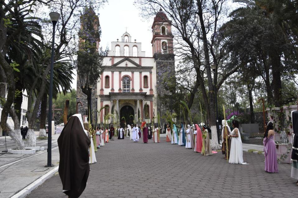 Domingo de Ramos en Iztapalapa se realizó sin fieles. (Especial)