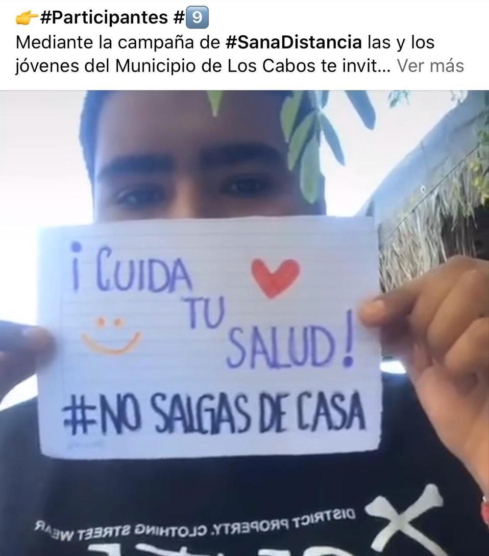 El gobierno municipal organizó el concurso para pedir a la juventud quedarse en casa.