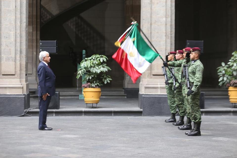 El presidente Andrés Manuel López Obrador en quinto informe de gobierno. (Jorge Carballo)