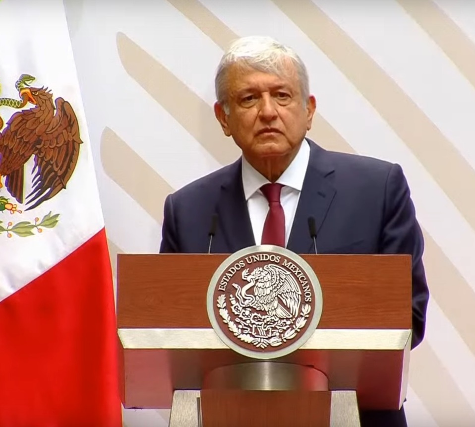 El presidente Andrés Manuel López Obrador en su informe trimestral. (Captura)