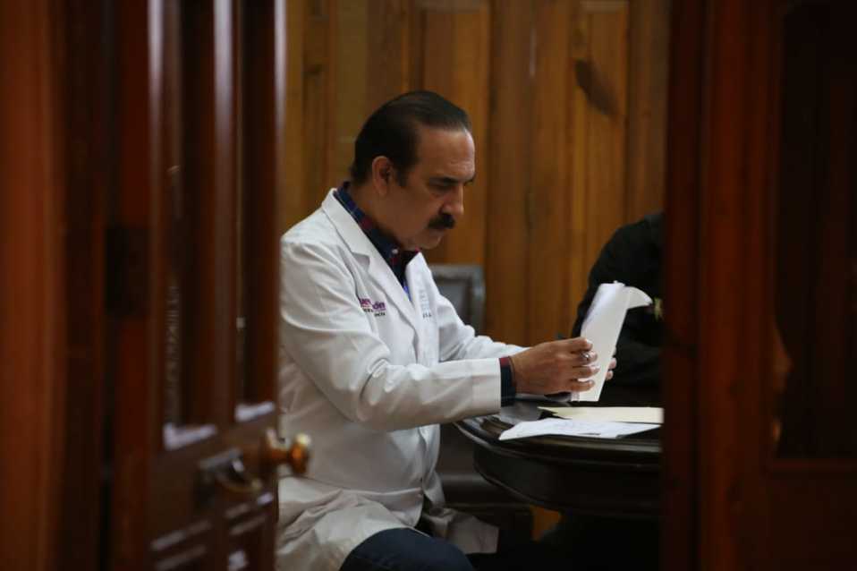 El secretario de Salud de Nuevo León, Manuel de la O Cavazos. (Roberto Alanís)