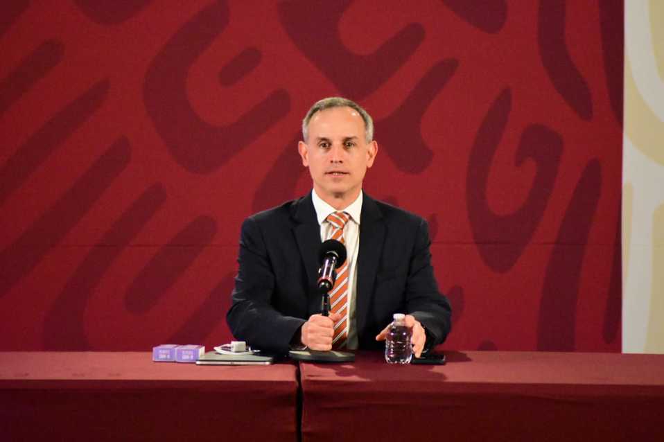 Hugo López-Gatell, subsecretario de Salud, en la conferencia vespertina sobre coronavirus en México. (Especial)