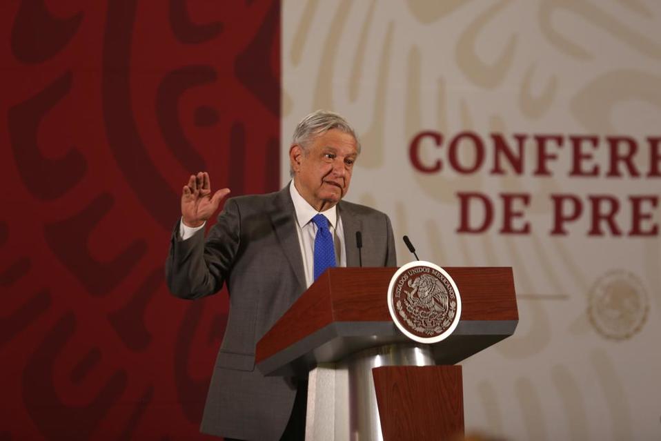 Andrés Manuel López Obrador en conferencia del 7 de abril. (Jorge Carballo)
