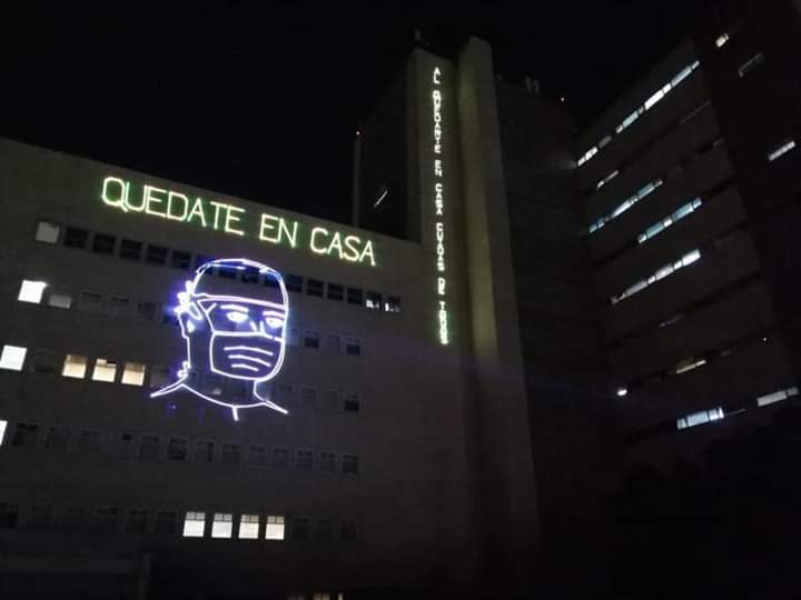 Una de las más destacadas, fue la imagen de un médico con su cubre bocas. (Cortesía)