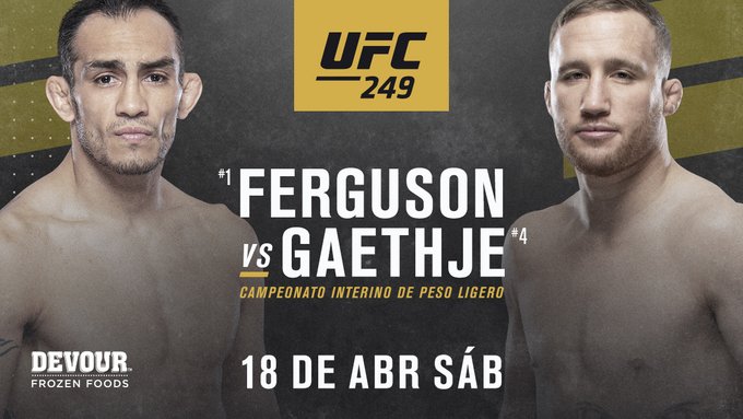 Tony Ferguson vs Justin Gaethje, pelea estelar de UFC 249 (Twitter @UFCEspanol)