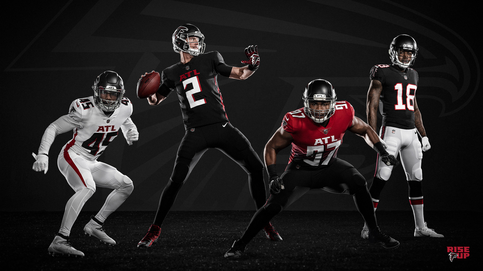 Atlanta Falcons  saca nuevos uniforme al estilo de Golpe Bajo (Twitter @AtlantaFalcons)