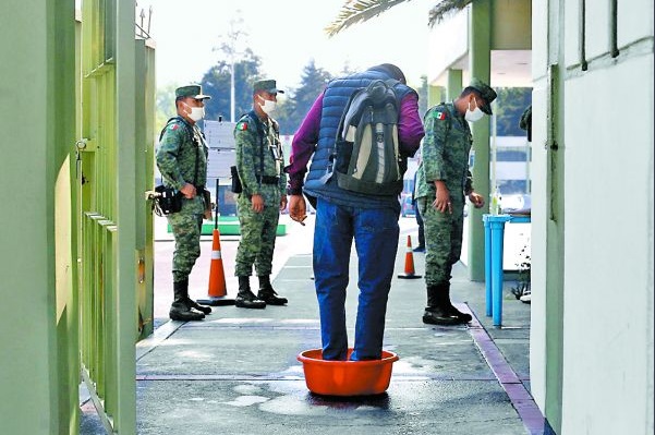 Medidas preventivas en instalaciones militares de CdMx. (Araceli López)