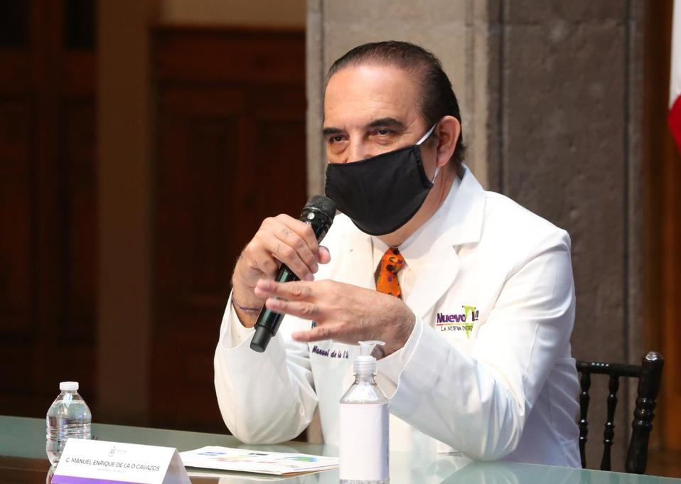 El secretario de Salud en Nuevo León, Manuel de la O Cavazos. Foto: Raúl Palacios.