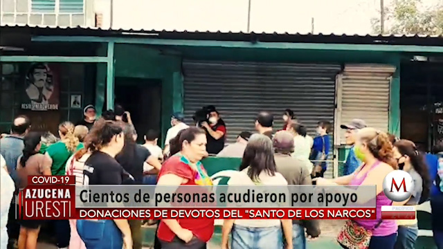 Entregan despensas a familias más necesitadas en capilla de Malverde