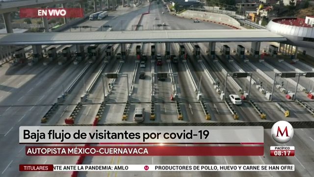 La autopista México-Cuernavaca tiene poca afluencia por covid-19