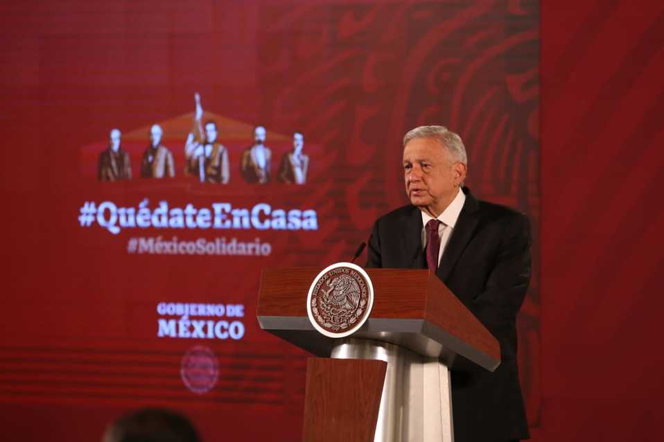Andrés Manuel López Obrador en su conferencia de prensa de hoy. (Octavio Hoyos)