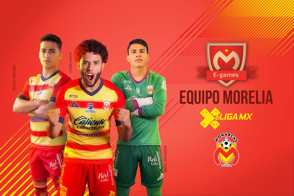 Representantes de Monarcas Morelia en la eLiga MX (Twitter: @FuerzaMonarca)