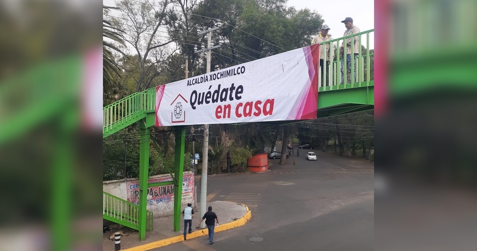 También fueron colgadas lonas en diversos puntos de la demarcación. (Leonardo Lugo)