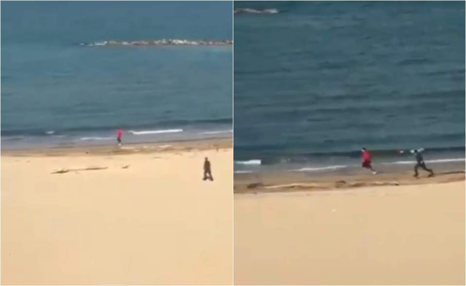 La dura batalla de la policía contra un runner que rompe la cuarentena (Especial)