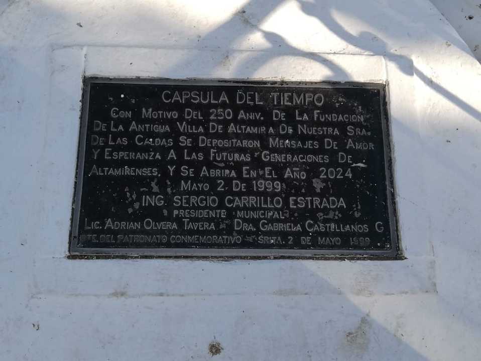 Cápsula del tiempo Altamira, Tamaulipas (Foto/Ginna Navarro)