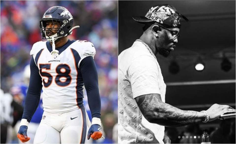 Von Miller, jugador de Broncos que pule su talento como DJ en la cuarentena (Instagram @vonmiller)