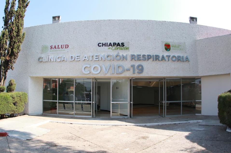 Clínica de atención respiratoria covid-19 del estado de Chiapas. (Especial)