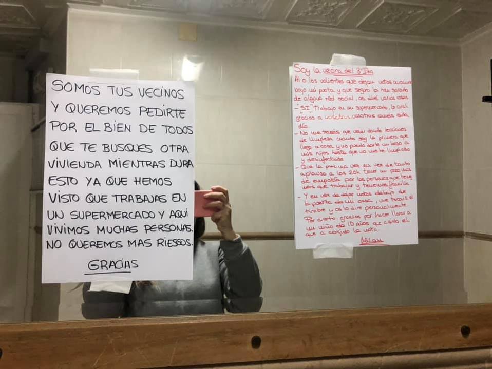 Mensajes poco solidarios en España ante el covid-19 (Facebook)