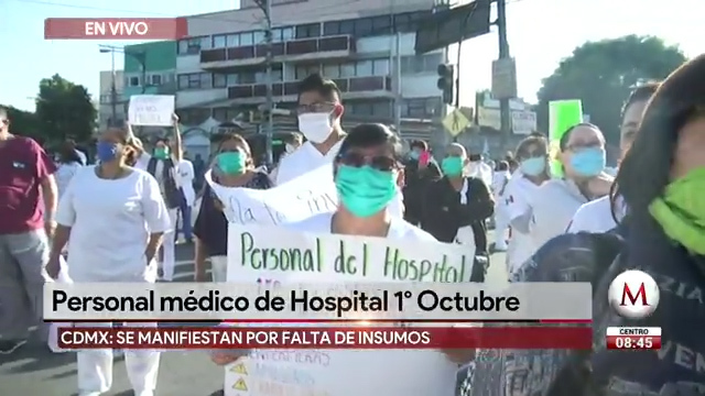 Personal médico de Hospital 1 de Octubre se manifiesta por falta de insumos