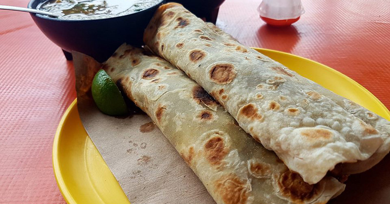 Tacos de harina.