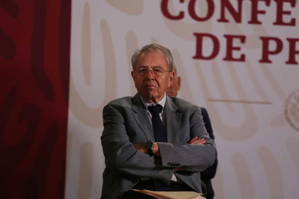 El secretario de Salud, Jorge Alcocer Varela, en conferencia. (Octavio Hoyos)