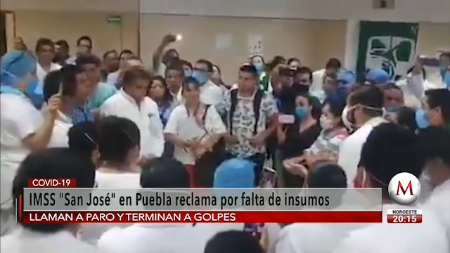 Enfermeras del IMSS en San José Puebla hacen paro y exigen insumos ante covid-19