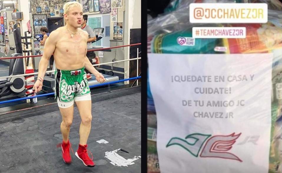 Julio César Chávez Jr. dona despensas por el coronavirus (Instagram @jcchavezjr)