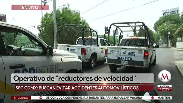 La SSC implementa operativo "reductores de velocidad" en CdMx